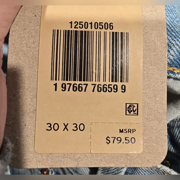 Levis 501 High Rise Distressed Straight Leg Jeans Size 30 - Picture 9 of 10